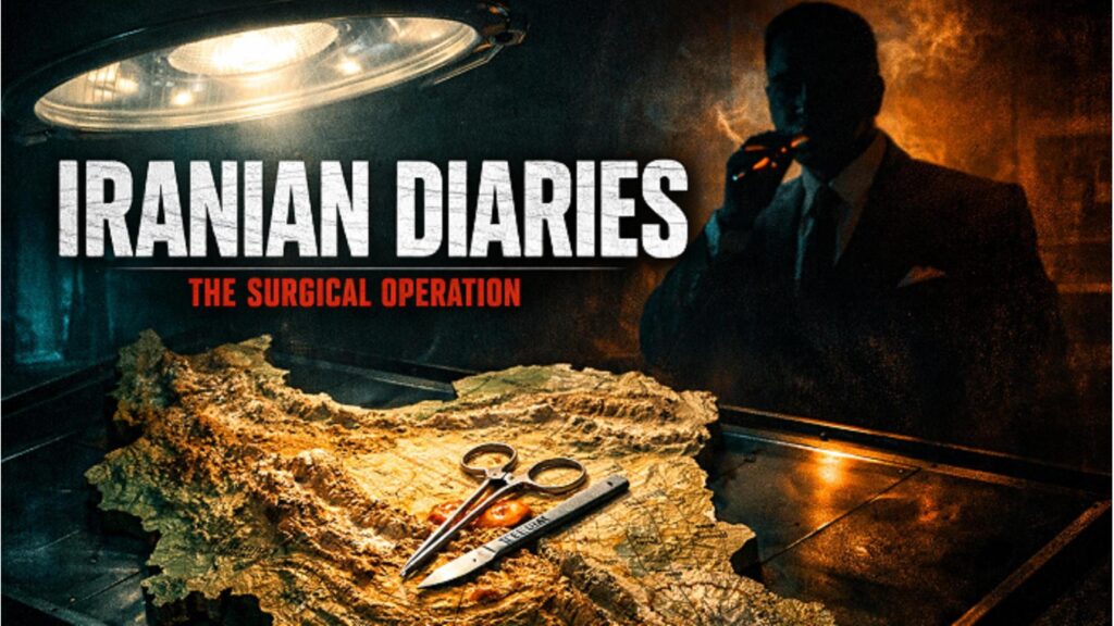 Iranian Diaries documentary cover: Surgical Operation to end Mullah regime and Trump's secret strategy