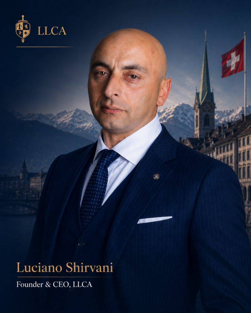 Luciano Shirvani founder and CEO of LLCA in Bern Switzerland