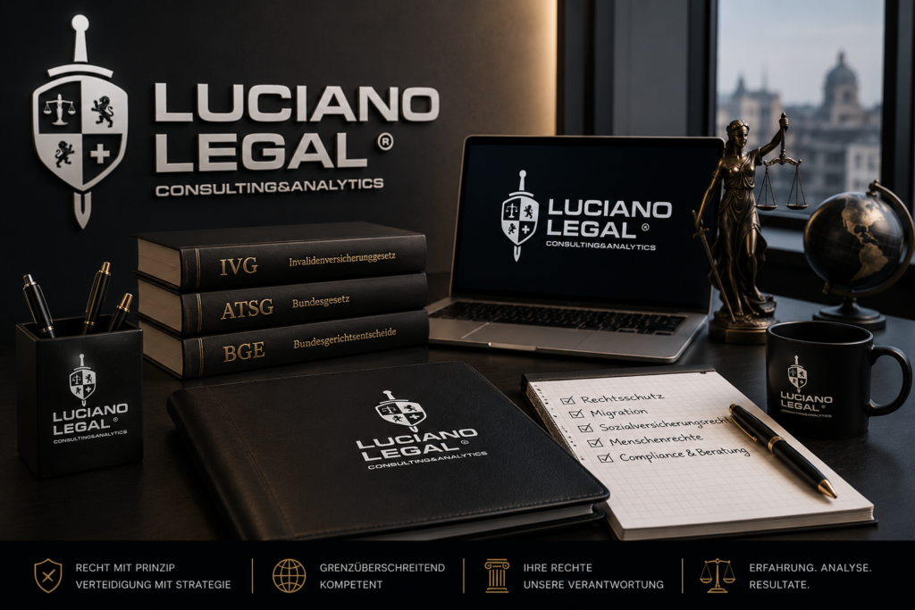 Juristische Beratung zur Invalidenversicherung (IV) in der Schweiz durch Luciano Legal Consulting & Analytics (LLCA)